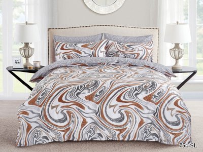 Cleo сатин набивной "Satin Lux" дуэт 145*215 цвет мультиколор 1 Cleo сатин набивной "Satin Lux" дуэт 145*215 цвет мультиколор 1