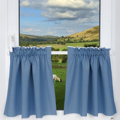 Комплект Шторы-кафе "Helena" 65х60 см, 2 шт., цвет Голубой Комплект Шторы-кафе "Helena" 65х60 см, 2 шт., цвет Голубой