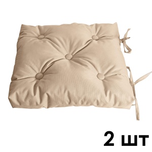 Комплект подушек на стул 40х40 см Оксфорд 4 шт цвет бежевый Комплект подушек на стул 40х40 см Оксфорд 4 шт цвет бежевый