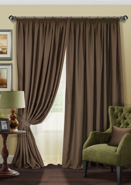 Комплект штор Блэкаут "Blackout-SH" 2 шт 220х270/500х270 светло-коричневый Комплект штор Блэкаут "Blackout-SH" 2 шт 220х270/500х270 светло-коричневый