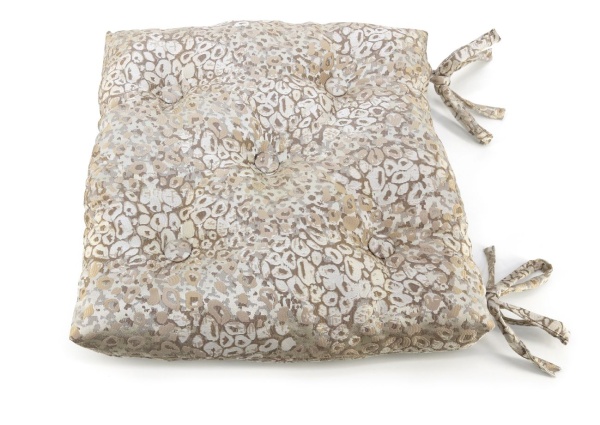 Подушка на стул с завязками 40x40 см Stone цвет светло-бежевый Подушка на стул с завязками 40x40 см Stone цвет светло-бежевый