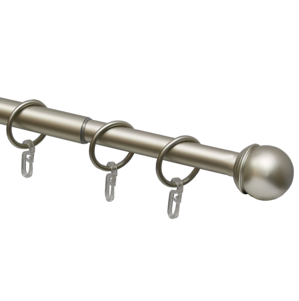 Карниз телескопический однорядный, металл, Классика, Никель, 160-320см Карниз телескопический однорядный, металл, Классика, Никель, 160-320см