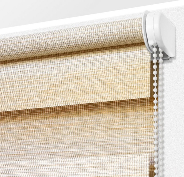 Рулонные шторы день ночь УЮТ Рафаэло цвет песочный Рулонные шторы день ночь УЮТ Рафаэло цвет песочный