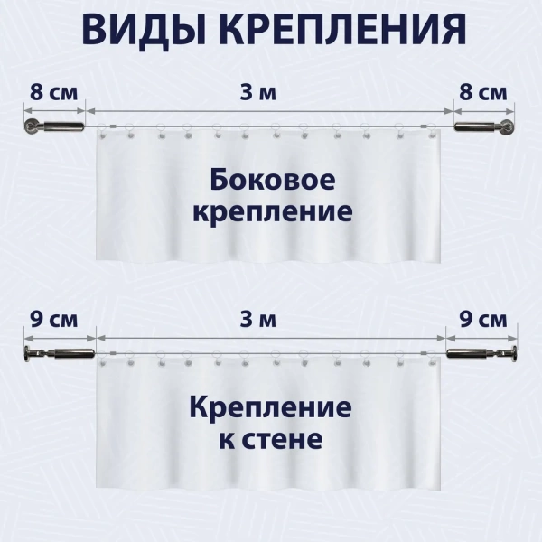 Карниз струнный Эконом 3 м с крючками Карниз струнный Эконом 3 м с крючками