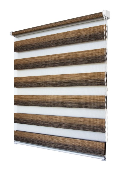 Рулонные шторы день ночь УЮТ Рафаэло цвет каштановый Рулонные шторы день ночь УЮТ Рафаэло цвет каштановый