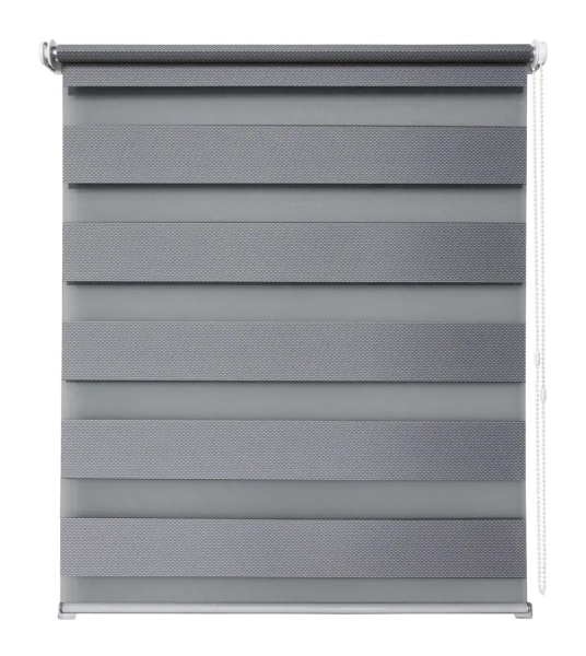 Рулонные шторы день ночь УЮТ Тиссура цвет серебро Рулонные шторы день ночь УЮТ Тиссура цвет серебро