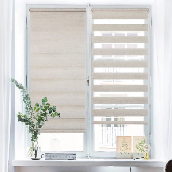 Рулонные шторы день ночь цвет лен Рулонные шторы день ночь цвет лен