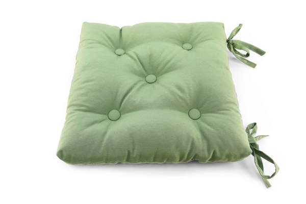Подушка на стул с завязками 40x40 см JUPITER цвет светло-зеленый Подушка на стул с завязками 40x40 см JUPITER цвет светло-зеленый