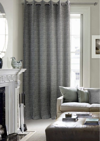 Штора на люверсах 200х260 см Ливит цвет черно-белый Штора на люверсах 200х260 см Ливит цвет черно-белый