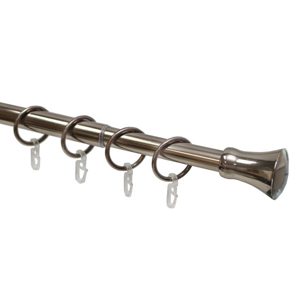 Карниз телескопический однорядный, металл, Гиро, Коньяк, 160-320см Карниз телескопический однорядный, металл, Гиро, Коньяк, 160-320см