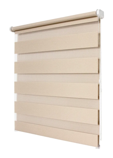 Рулонные шторы день ночь УЮТ Тиссура цвет бежевый Рулонные шторы день ночь УЮТ Тиссура цвет бежевый