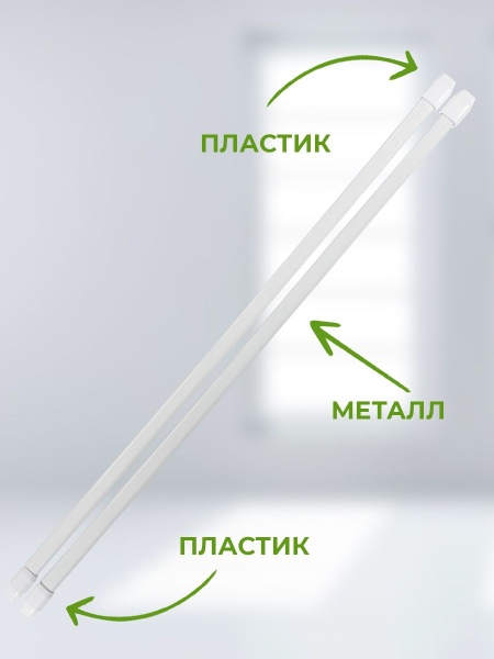 Карниз-кафе белый 100-150см Карниз-кафе белый 100-150см