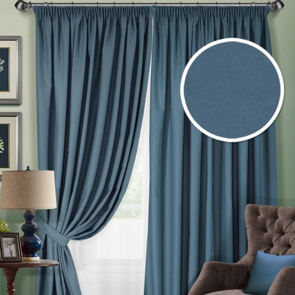Комплект штор "Blackout-SH" 2 шт 220х270/500х270 синий светлый Комплект штор "Blackout-SH" 2 шт 220х270/500х270 синий светлый