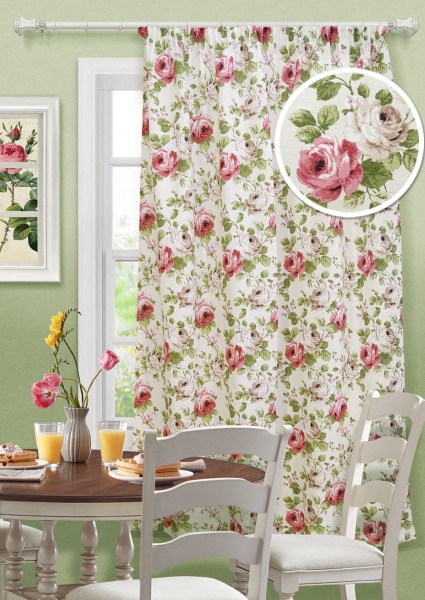 Штора на тесьме "Isadora - K" 136х175 розы Штора на тесьме "Isadora - K" 136х175 розы