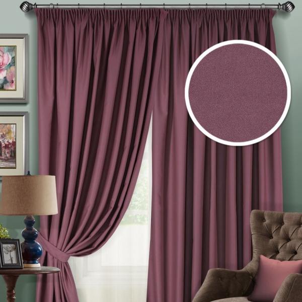 Комплект штор Блэкаут "Blackout-SH" 2 шт 220х280/500х280 фиолетовый Комплект штор Блэкаут "Blackout-SH" 2 шт 220х280/500х280 фиолетовый