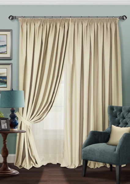 Комплект штор Блэкаут "Blackout-SH" 2 шт 220х270/500х270 беж Комплект штор Блэкаут "Blackout-SH" 2 шт 220х270/500х270 беж