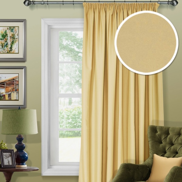 Штора на тесьме Блэкаут "Blackout-S" 200х270 бежевый глубокий Штора на тесьме Блэкаут "Blackout-S" 200х270 бежевый глубокий