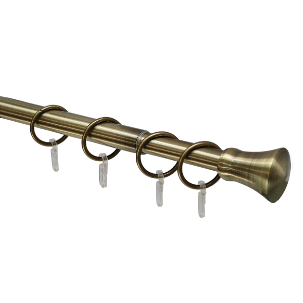 Карниз телескопический однорядный, металл, Гиро, Золото антик, 160-320см Карниз телескопический однорядный, металл, Гиро, Золото антик, 160-320см