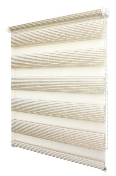 Рулонные шторы день ночь УЮТ Люрекс цвет кремовый Рулонные шторы день ночь УЮТ Люрекс цвет кремовый