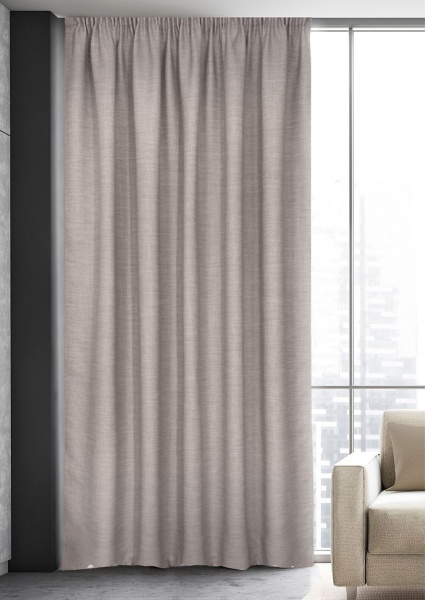 Штора на тесьме "Dimaut Lux", 200х285 см, цвет нюдовый Штора на тесьме "Dimaut Lux", 200х285 см, цвет нюдовый