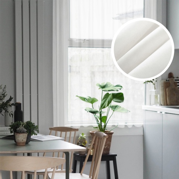 Тюль на тесьме "Миа" 140х150 белый Тюль на тесьме "Миа" 140х150 белый