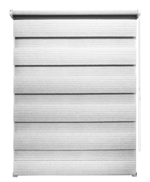 Рулонные шторы день ночь УЮТ Люрекс цвет светло-серый Рулонные шторы день ночь УЮТ Люрекс цвет светло-серый