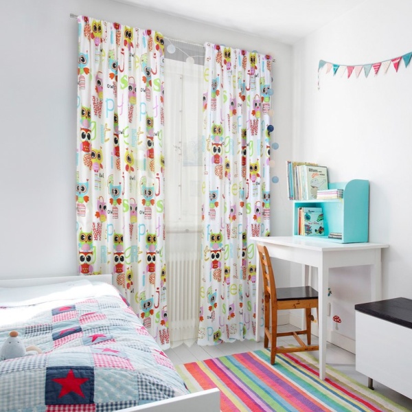 Комплект штор на тесьме "Совы" 160х270/300х270 Комплект штор на тесьме "Совы" 160х270/300х270