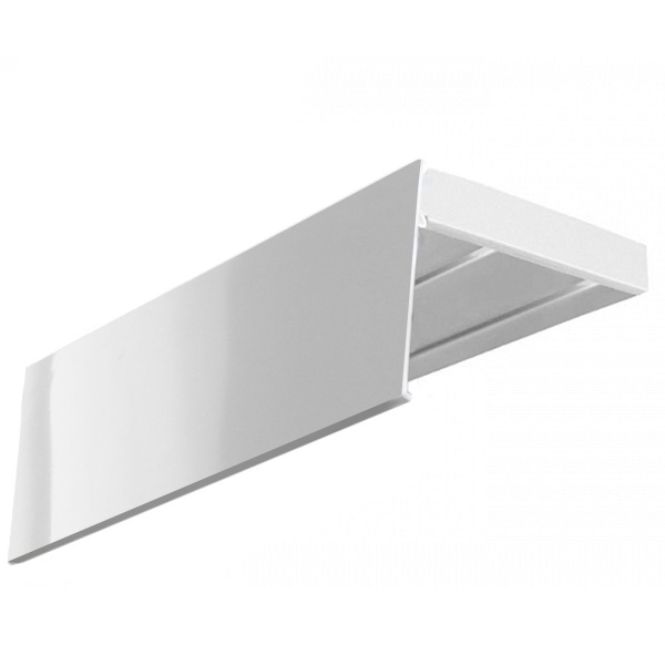 Карниз Эконом+ в сборе 2-х рядный, "Белый глянец", 7 см Карниз Эконом+ в сборе 2-х рядный, "Белый глянец", 7 см