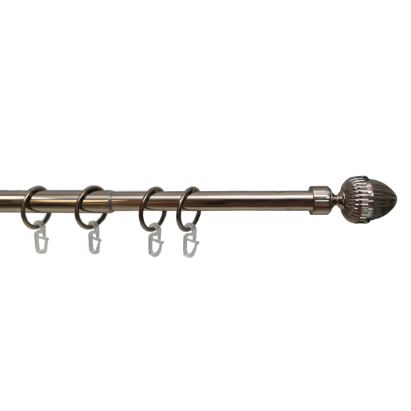 Карниз телескопический однорядный, металл, Орех, Коньяк, 160-320см Карниз телескопический однорядный, металл, Орех, Коньяк, 160-320см
