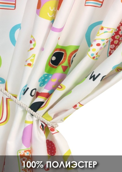 Комплект штор на тесьме "Совы" 160х270/300х270 Комплект штор на тесьме "Совы" 160х270/300х270