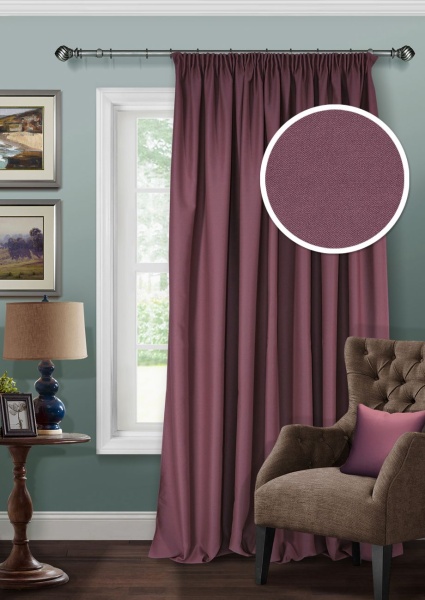 Штора на тесьме Блэкаут "Blackout-S" 200х280 фиолетовый глубокий Штора на тесьме Блэкаут "Blackout-S" 200х280 фиолетовый глубокий