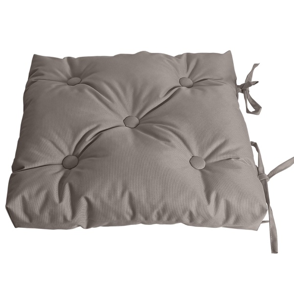 Подушка на стул с завязками 50x50 см Оксфорд цвет серый Подушка на стул с завязками 50x50 см Оксфорд цвет серый