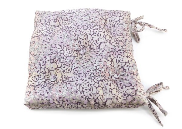 Подушка на стул с завязками 40x40 см Stone цвет фиолетовый Подушка на стул с завязками 40x40 см Stone цвет фиолетовый