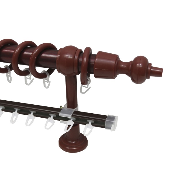 Карниз Эконом двухрядный (МЕТАЛЛ/ПЛАСТИК) махагон Карниз Эконом двухрядный (МЕТАЛЛ/ПЛАСТИК) махагон