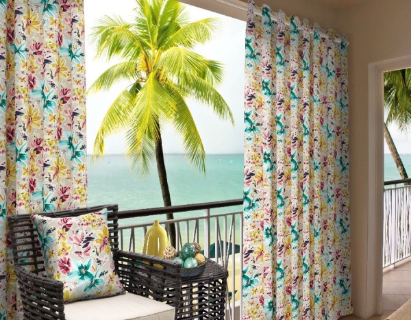 Штора на люверсах, "Moonflower" 136х270 Штора на люверсах, "Moonflower" 136х270