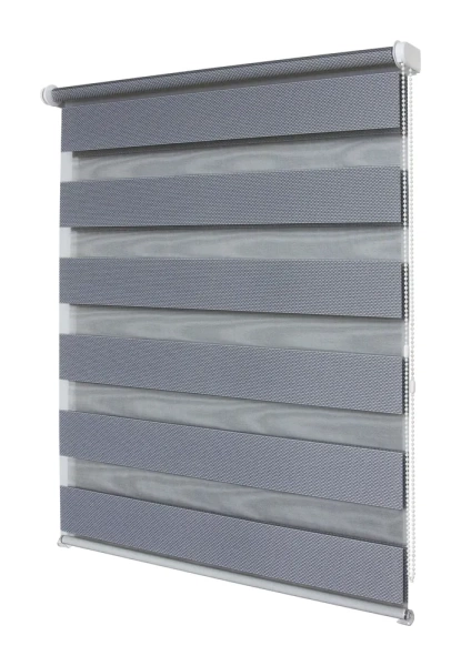 Рулонные шторы день ночь УЮТ Тиссура цвет серебро Рулонные шторы день ночь УЮТ Тиссура цвет серебро