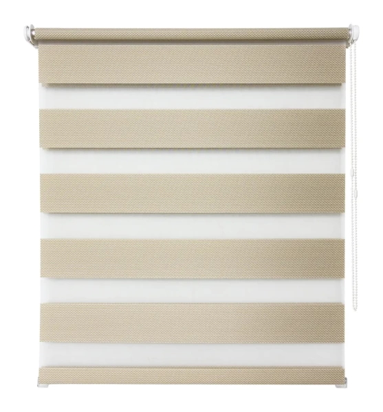 Рулонные шторы день ночь УЮТ Тиссура цвет бежевый Рулонные шторы день ночь УЮТ Тиссура цвет бежевый