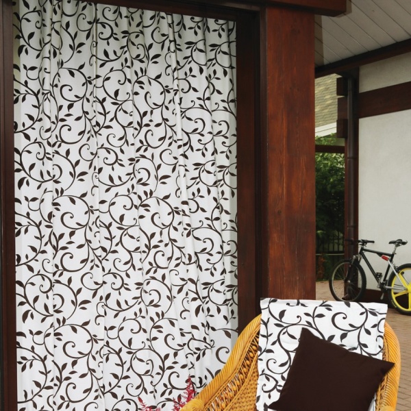 Штора на люверсах, "Bindweed" 276х270 коричневый Штора на люверсах, "Bindweed" 276х270 коричневый