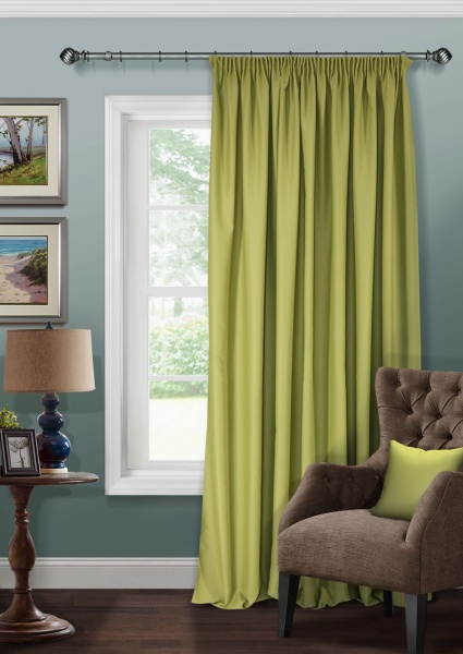 Штора на тесьме Блэкаут "Blackout-S" 200х300 зеленый яркий Штора на тесьме Блэкаут "Blackout-S" 200х300 зеленый яркий