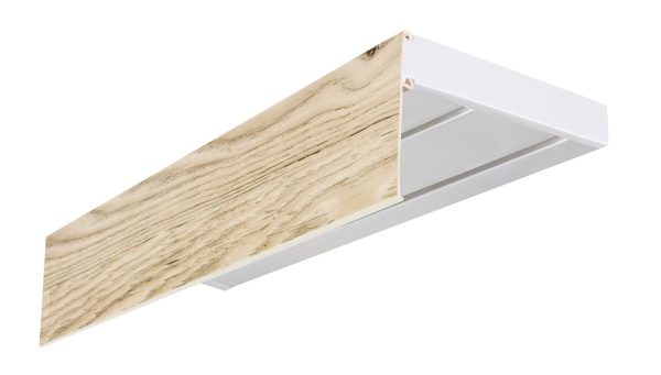 Карниз эконом+ в сборе 2-х рядный, "Ясень шимо светлый" 5 см Карниз эконом+ в сборе 2-х рядный, "Ясень шимо светлый" 5 см