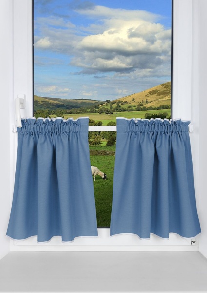 Комплект Шторы-кафе "Helena" 65х60 см, 2 шт., цвет Голубой Комплект Шторы-кафе "Helena" 65х60 см, 2 шт., цвет Голубой