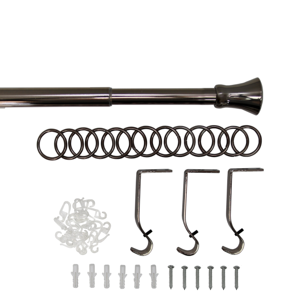 Карниз телескопический однорядный, металл, Гиро, Коньяк, 160-320см Карниз телескопический однорядный, металл, Гиро, Коньяк, 160-320см