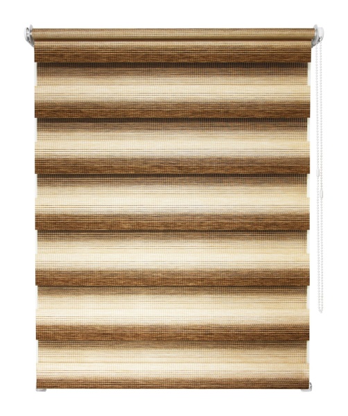 Рулонные шторы день ночь УЮТ Рафаэло цвет коричневый Рулонные шторы день ночь УЮТ Рафаэло цвет коричневый