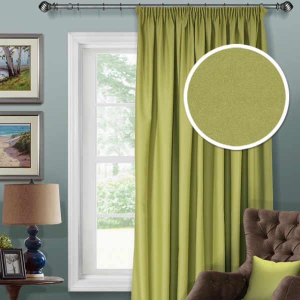 Штора на тесьме блэкаут 200х280 см Blackout-S цвет зеленый Штора на тесьме блэкаут 200х280 см Blackout-S цвет зеленый