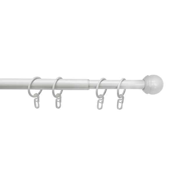 Карниз телескопический однорядный, металл, Классика, Жемчуг, 160-320см Карниз телескопический однорядный, металл, Классика, Жемчуг, 160-320см