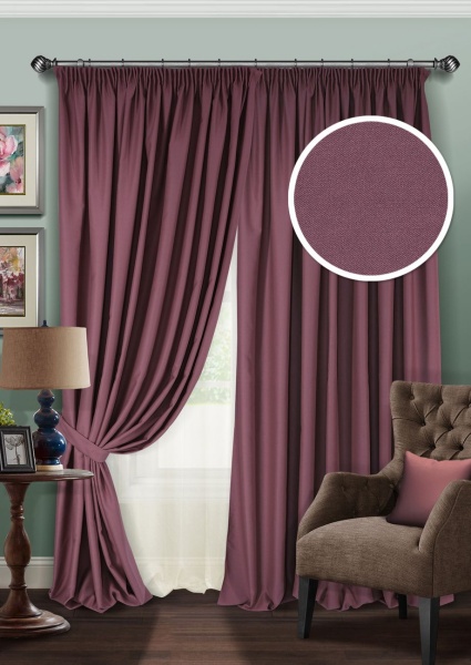 Комплект штор Блэкаут "Blackout-SH" 2 шт 220х280/500х280 фиолетовый Комплект штор Блэкаут "Blackout-SH" 2 шт 220х280/500х280 фиолетовый
