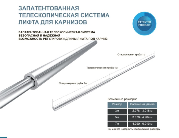 Электрокарниз, ЛИФТ, 3м Электрокарниз, ЛИФТ, 3м