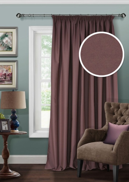 Штора на тесьме Блэкаут "Blackout-S" 200х280 коричнево-фиолетовый Штора на тесьме Блэкаут "Blackout-S" 200х280 коричнево-фиолетовый