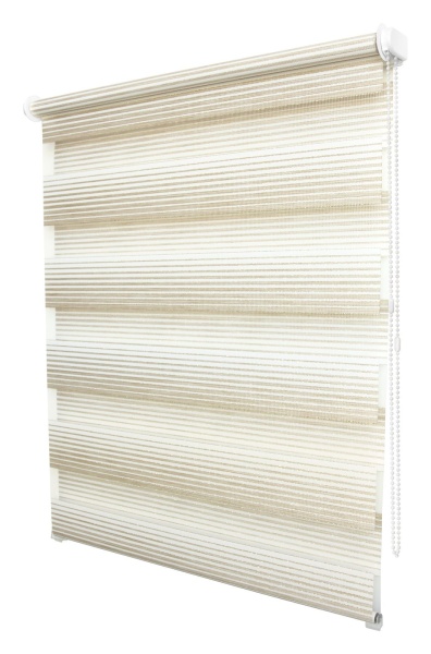 Рулонные шторы день ночь УЮТ Люрекс цвет кремовый Рулонные шторы день ночь УЮТ Люрекс цвет кремовый