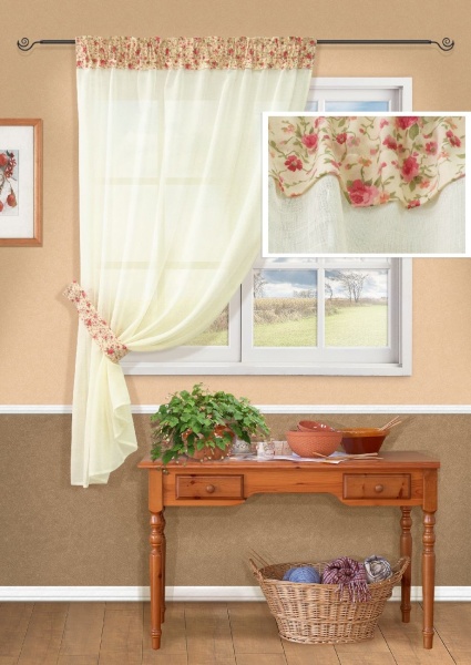 Штора на тесьме "Village B" 150х170 желтый Штора на тесьме "Village B" 150х170 желтый